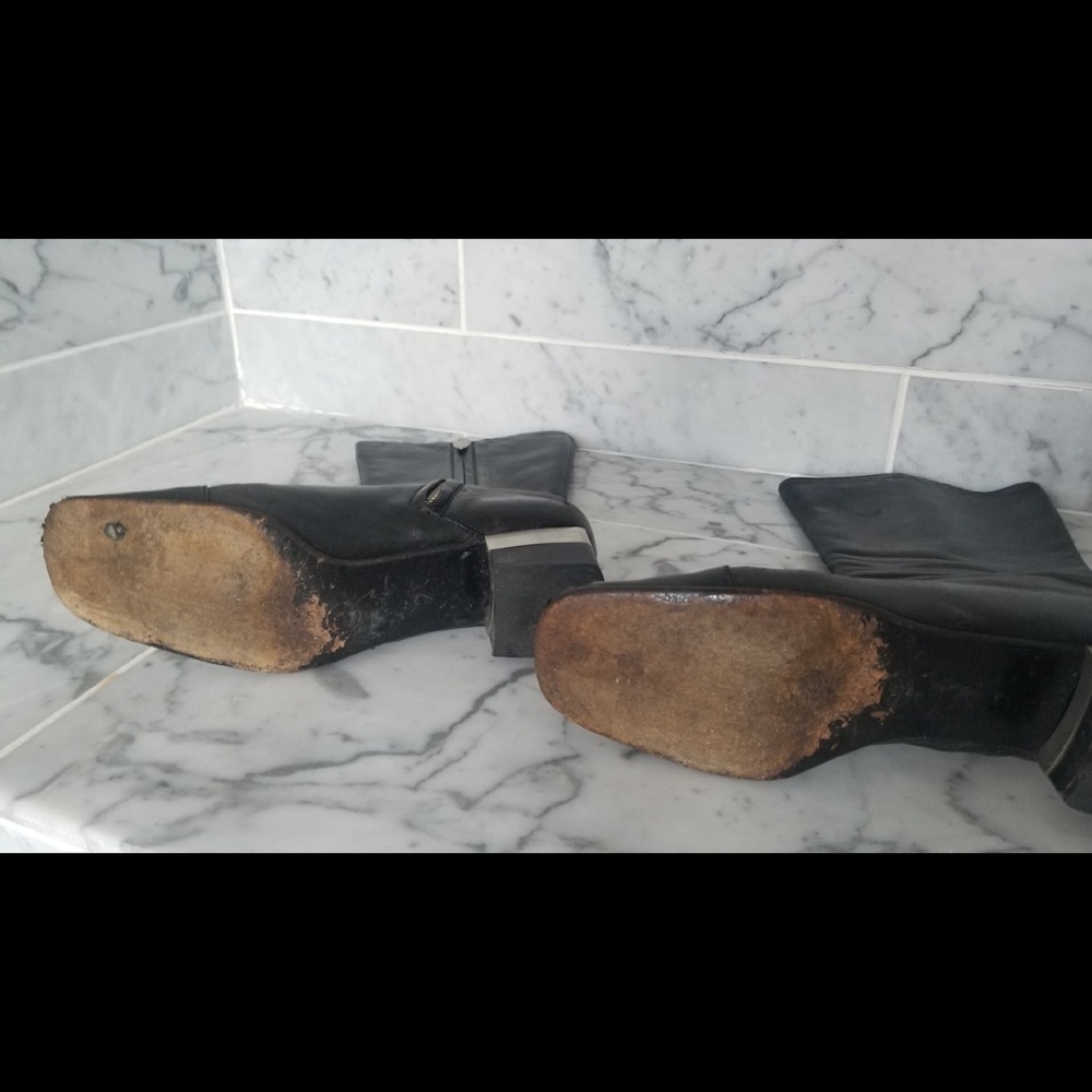Black Chanel Leather Boots - Picture 5 of 6
